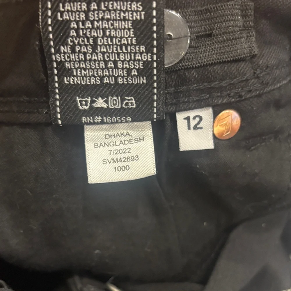 7 For All Mankind Kids Black Slimmy Jeans